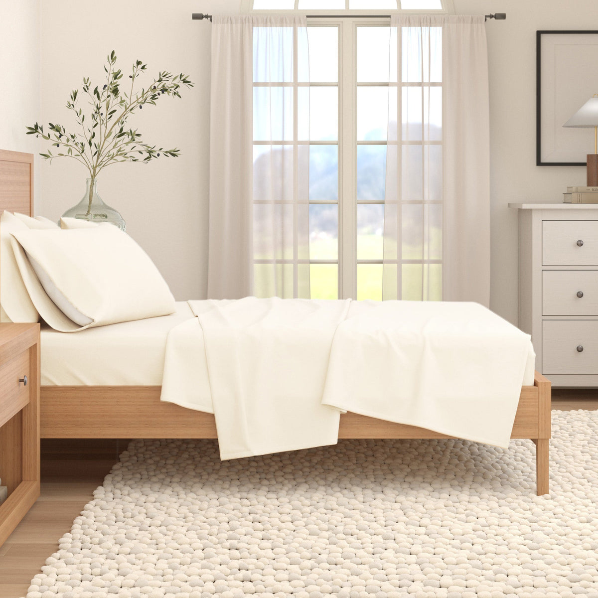 Cotton Solid Flannel Sheet - Nordic, photo 12 of 60