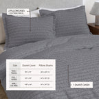 100% Cotton Honeycomb Waffle Duvet Set - Mattea, photo 39 of 42