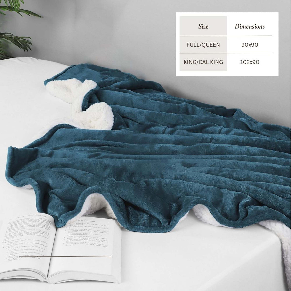 Velvet Plush Sherpa Bed Blanket - Sherpa Fleece, photo 52 of 69