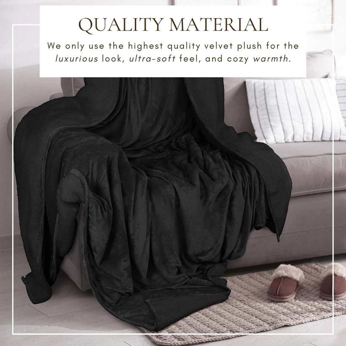 Velvet Plush Sherpa Bed Blanket - Sherpa Fleece, photo 36 of 69