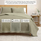 100% Cotton Honeycomb Waffle Garment Washed Quilt Set, photo 36 of 42