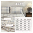 Turkish Cotton Flannel Sheet Set - Plaid & Stripe Collection, photo 3 of 30