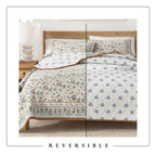Floral Boho Printed Cotton Quilt Set - Indira Collection, photo 5 of 12