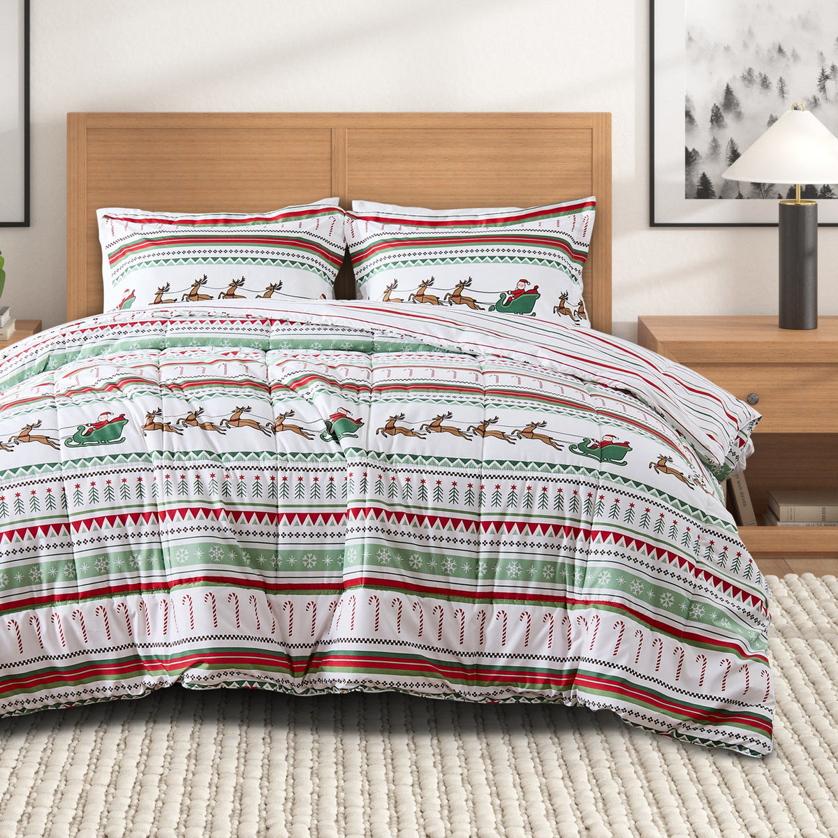 Reversible Christmas Comforter and Sham Set - Holiday Lodge, photo 85 of 120