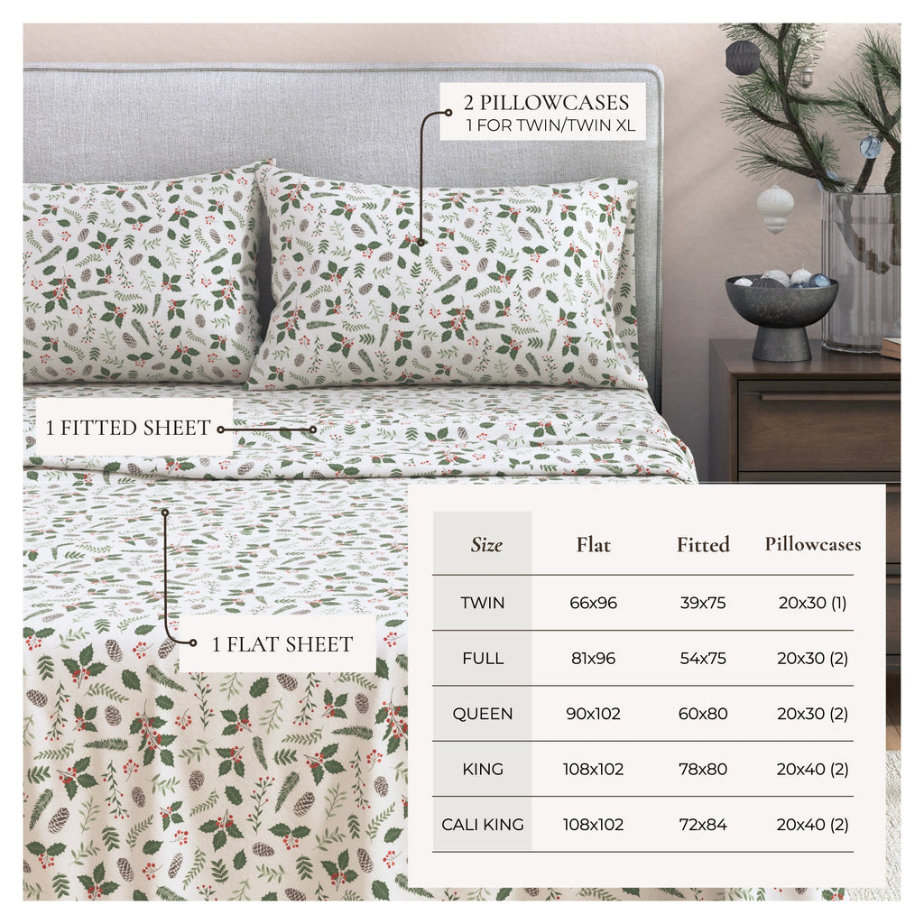 Turkish Cotton Christmas Flannel Sheet Set - Whittaker, photo 9 of 69