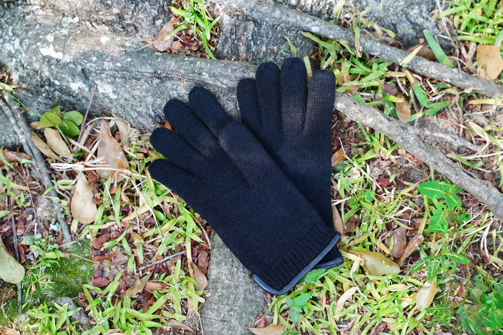 tittimitti® 100% Virgin Wool Unisex Gloves with Genuine Leather Trim, photo 6 of 7