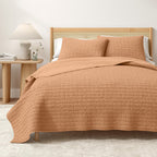 100% Cotton Honeycomb Waffle Garment Washed Quilt Set, photo 19 of 42
