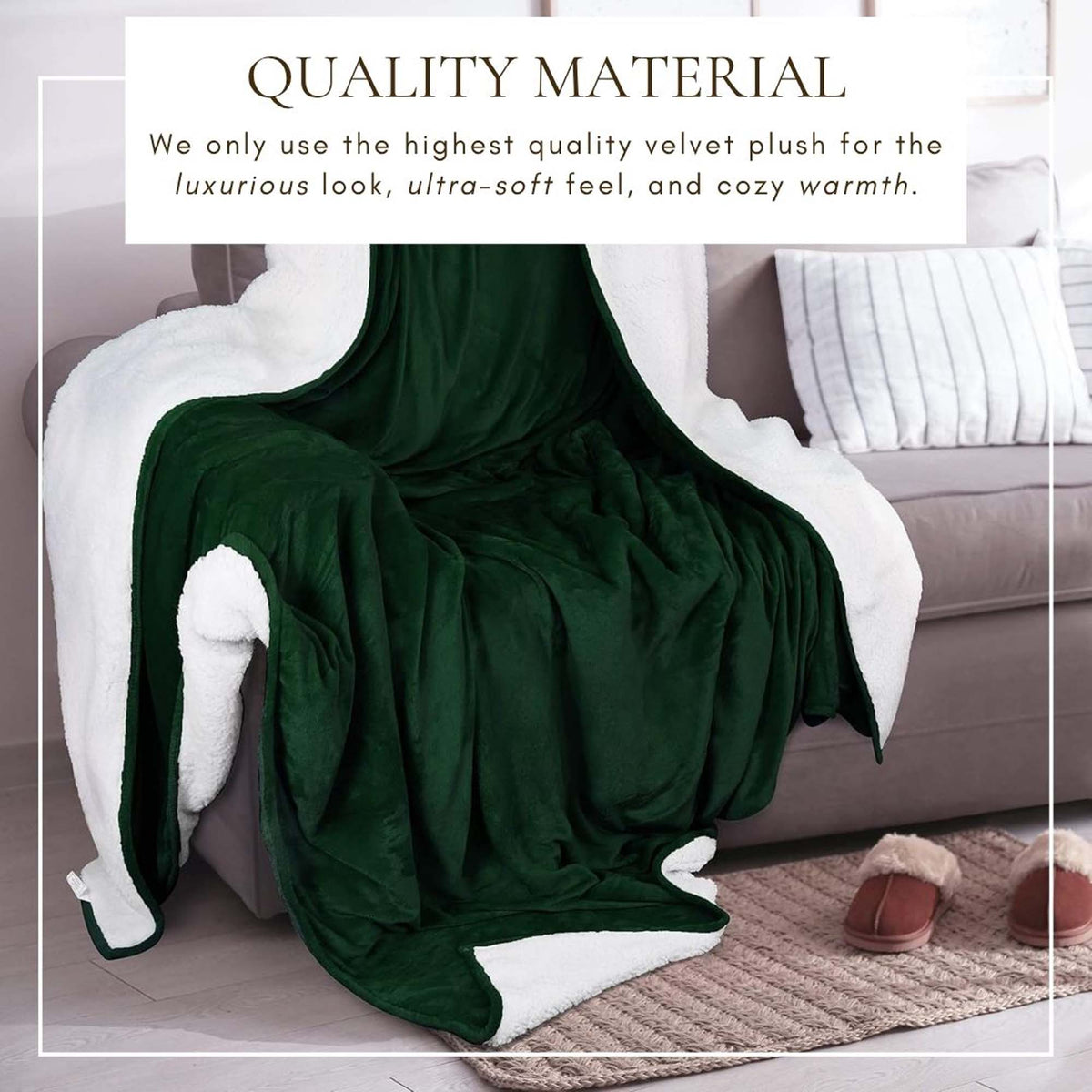 Velvet Plush Sherpa Bed Blanket - Sherpa Fleece, photo 66 of 69