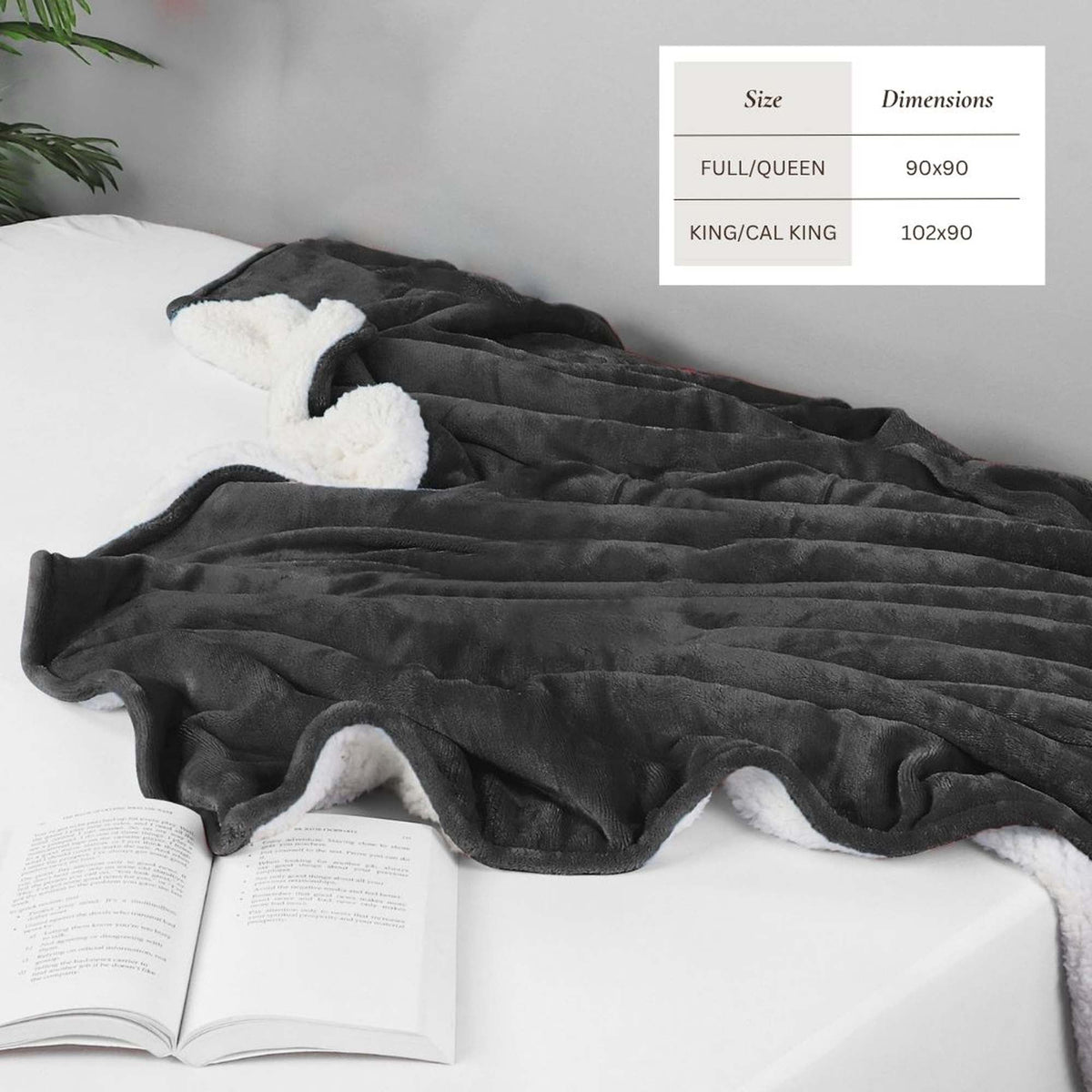 Velvet Plush Sherpa Bed Blanket - Sherpa Fleece, photo 32 of 69
