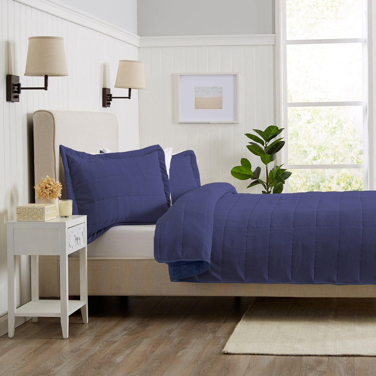 Textured Striped Quilt Set - Ellie Collection, photo 3 of 21
