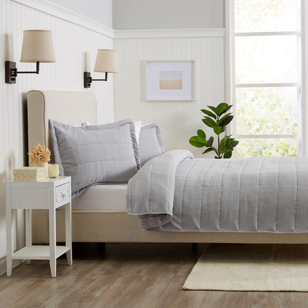 Textured Striped Quilt Set - Ellie Collection, photo 10 of 21