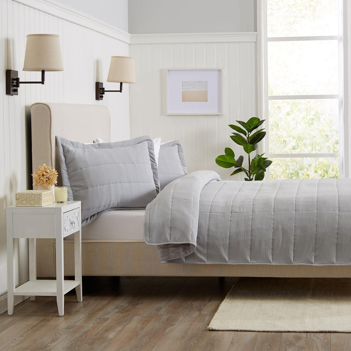 Textured Striped Quilt Set - Ellie Collection, photo 10 of 21