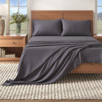 Heathered Solid Cotton Blend Flannel Sheet Set - Anders, photo 19 of 30