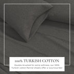 Heathered Solid Cotton Blend Flannel Sheet Set - Anders, photo 26 of 30