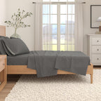 Heathered Solid Cotton Blend Flannel Sheet Set - Anders, photo 30 of 30