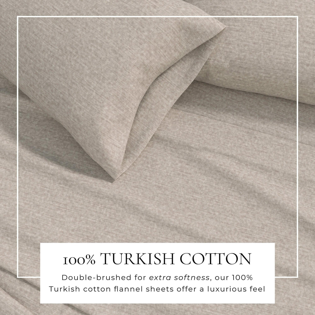 Heathered Solid Cotton Blend Flannel Sheet Set - Anders, photo 8 of 30