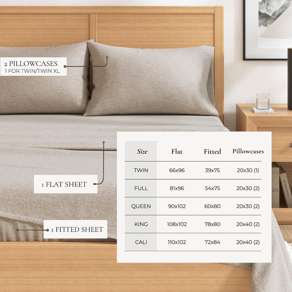 Heathered Solid Cotton Blend Flannel Sheet Set - Anders, photo 11 of 30