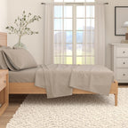 Heathered Solid Cotton Blend Flannel Sheet Set - Anders, photo 12 of 30