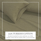 Heathered Solid Cotton Blend Flannel Sheet Set - Anders, photo 14 of 30