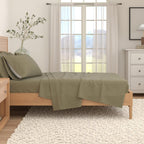 Heathered Solid Cotton Blend Flannel Sheet Set - Anders, photo 18 of 30
