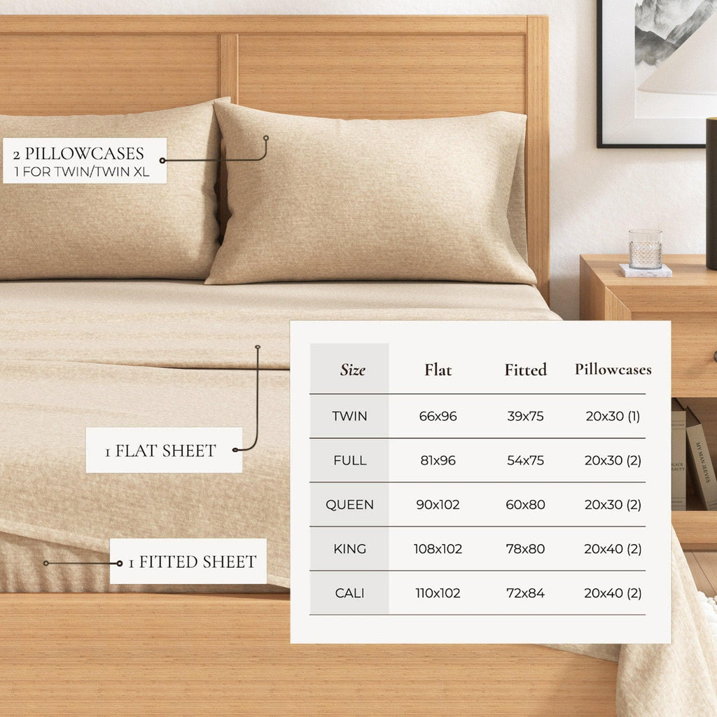 Heathered Solid Cotton Blend Flannel Sheet Set - Anders, photo 5 of 30