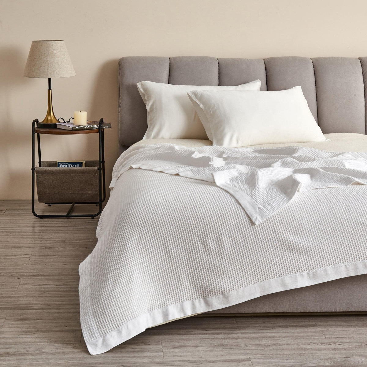 100% Cotton Small Waffle Weave Blanket - Hazel Collection, photo 19 of 36