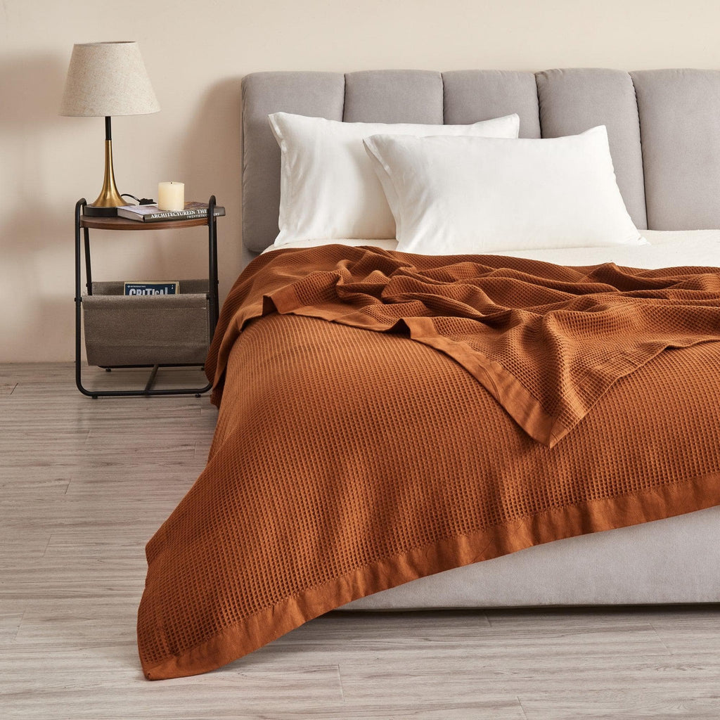100% Cotton Small Waffle Weave Blanket - Hazel Collection, photo 31 of 36