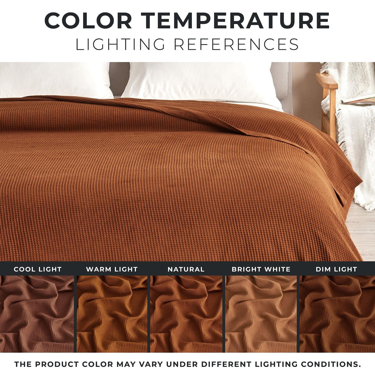 100% Cotton Small Waffle Weave Blanket - Hazel Collection, photo 36 of 36