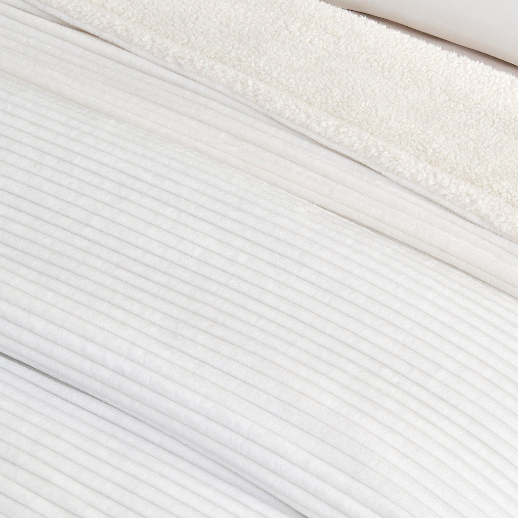 Ribbed Sherpa Throw Blanket - Corduroy Collection, photo 2 of 30