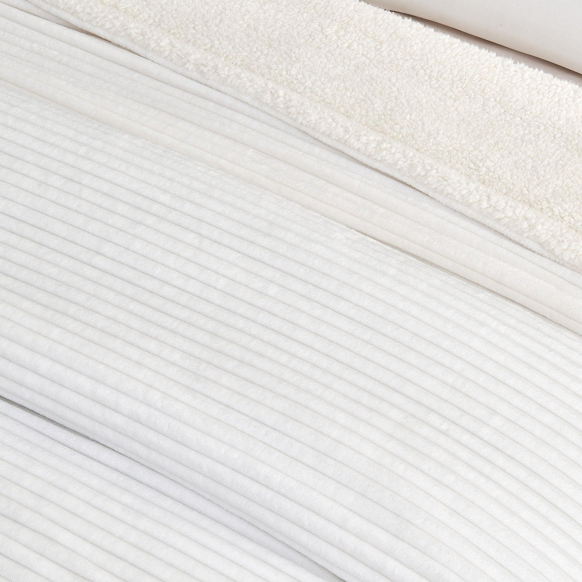 Ribbed Sherpa Throw Blanket - Corduroy Collection, photo 2 of 30