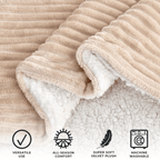 Ribbed Sherpa Throw Blanket - Corduroy Collection, photo 9 of 30