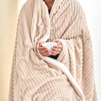 Ribbed Sherpa Throw Blanket - Corduroy Collection, photo 8 of 30