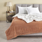 Ribbed Sherpa Throw Blanket - Corduroy Collection, photo 11 of 30