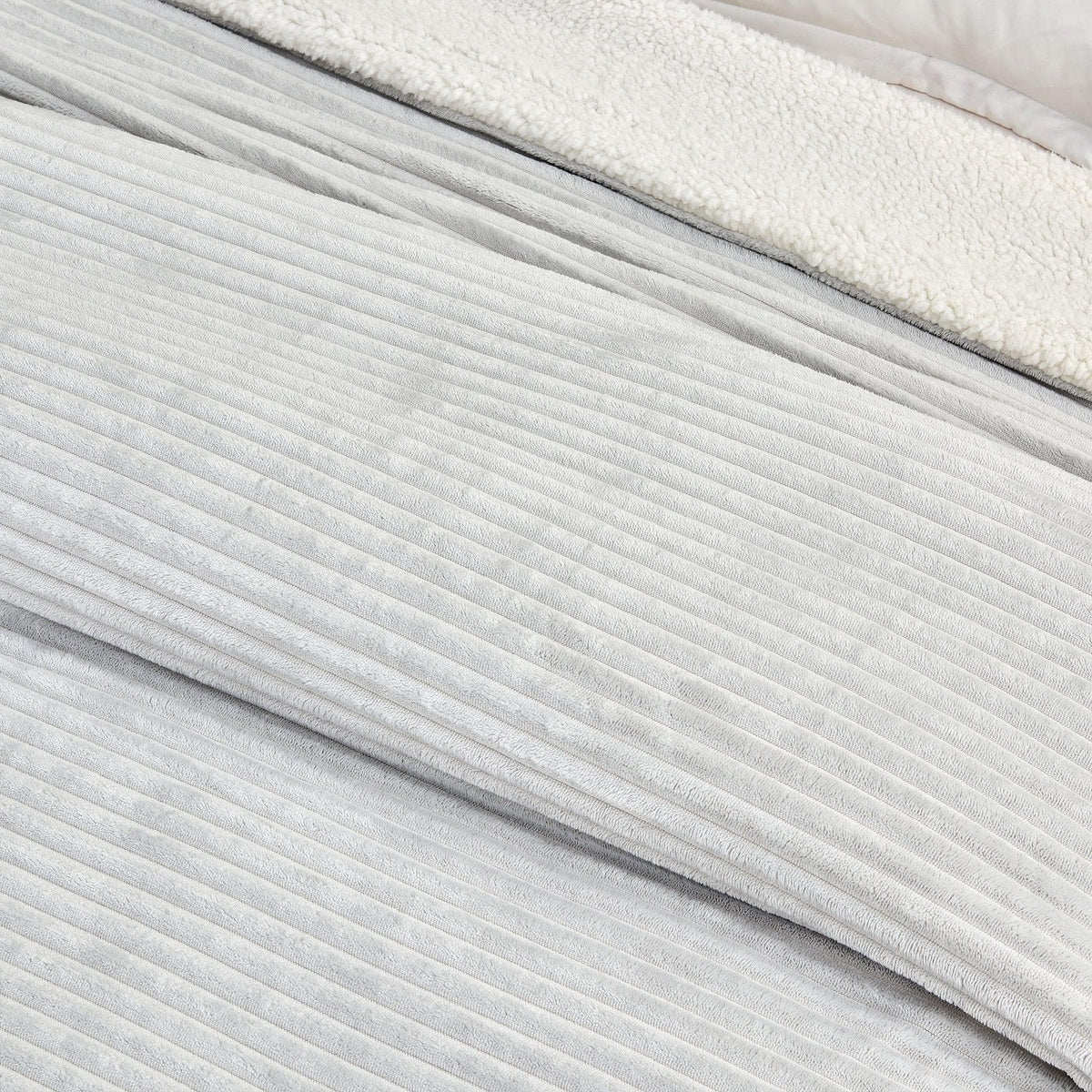 Ribbed Sherpa Throw Blanket - Corduroy Collection, photo 17 of 30