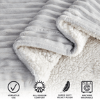 Ribbed Sherpa Throw Blanket - Corduroy Collection, photo 16 of 30