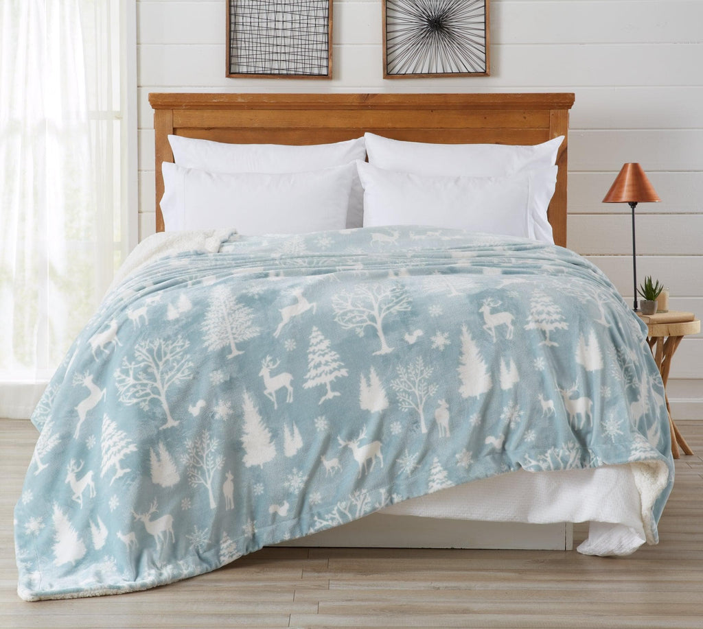 Velvet Plush Sherpa Luxury Bed Blanket - Cielo, photo 24 of 70