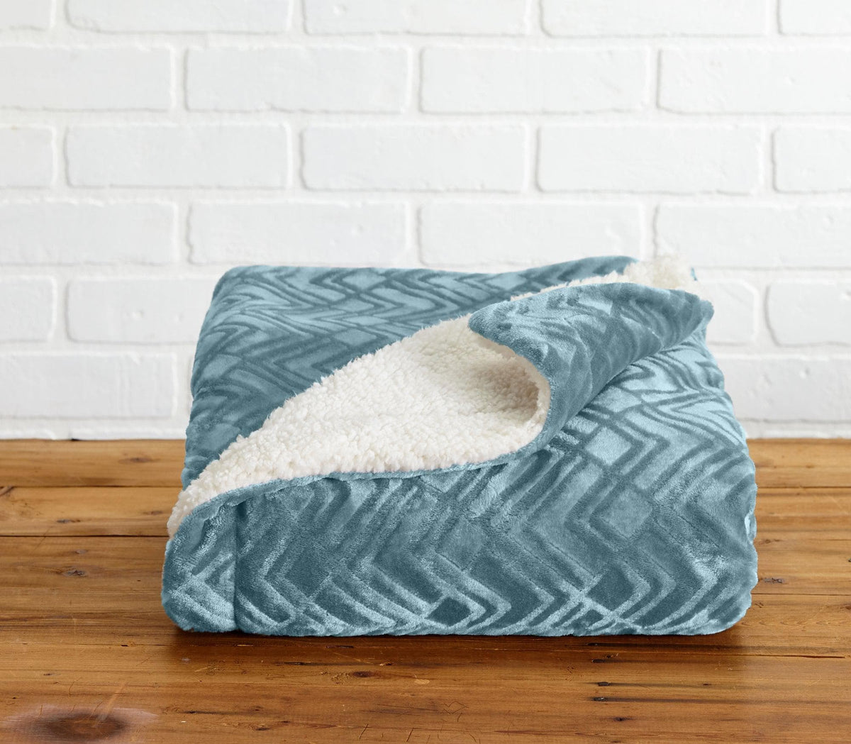 Velvet Plush Sherpa Luxury Bed Blanket - Cielo, photo 46 of 70