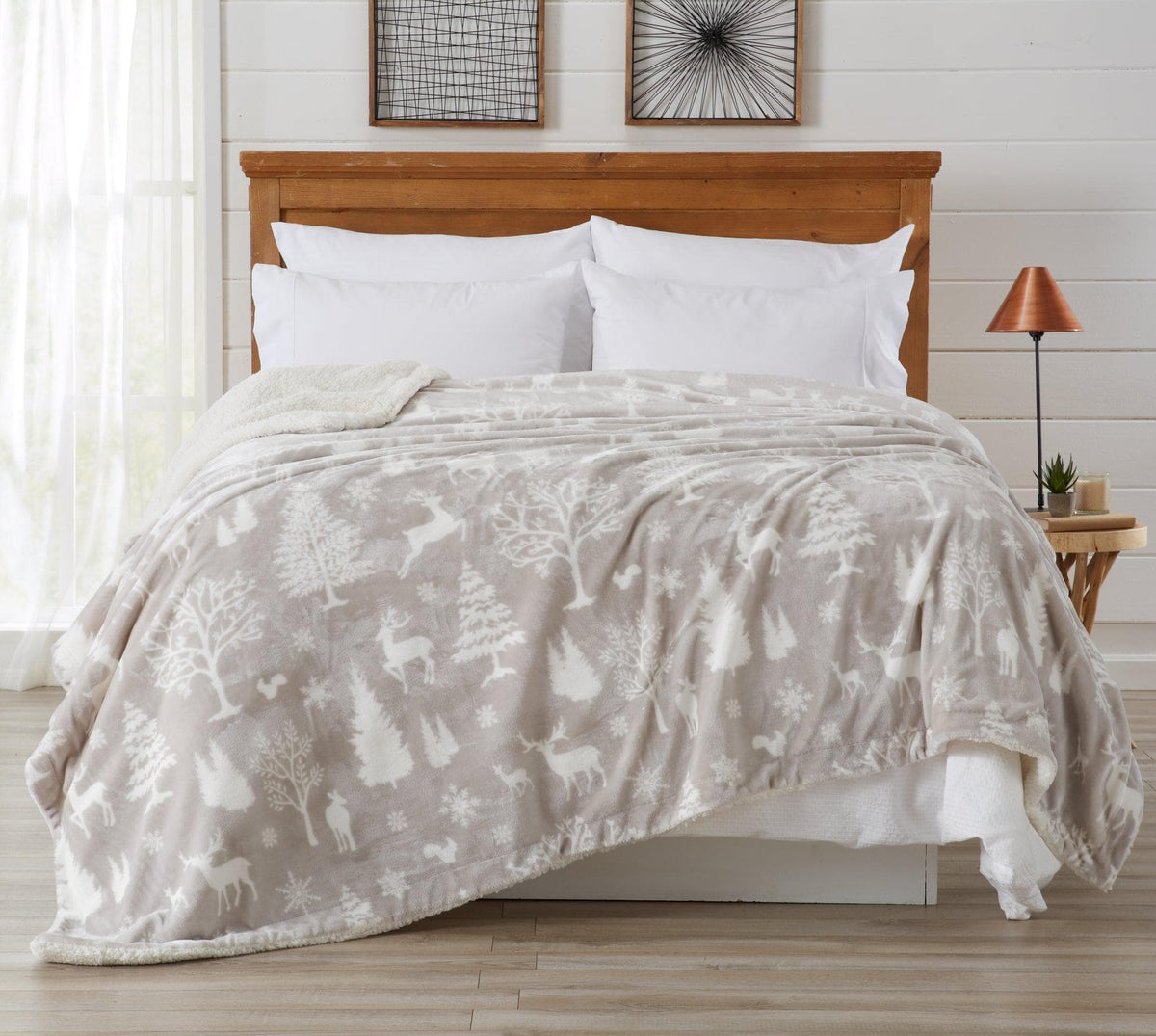 Velvet Plush Sherpa Luxury Bed Blanket - Cielo, photo 64 of 70