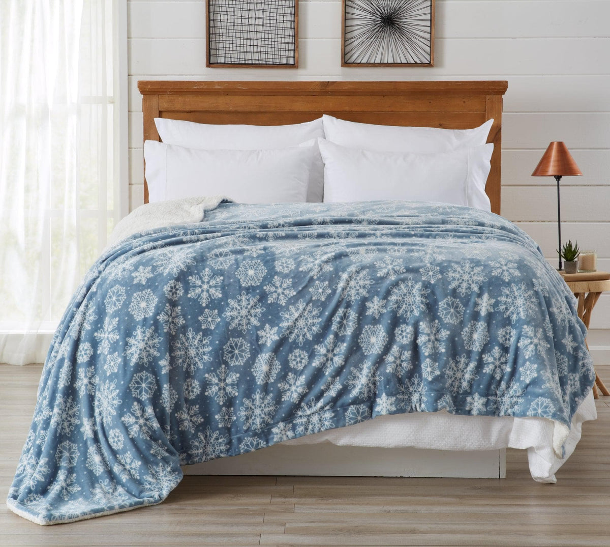 Velvet Plush Sherpa Luxury Bed Blanket - Cielo, photo 38 of 70