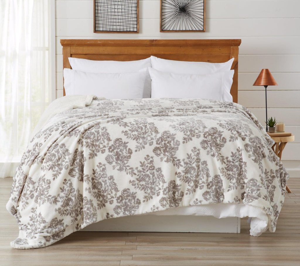Velvet Plush Sherpa Luxury Bed Blanket - Cielo, photo 52 of 70
