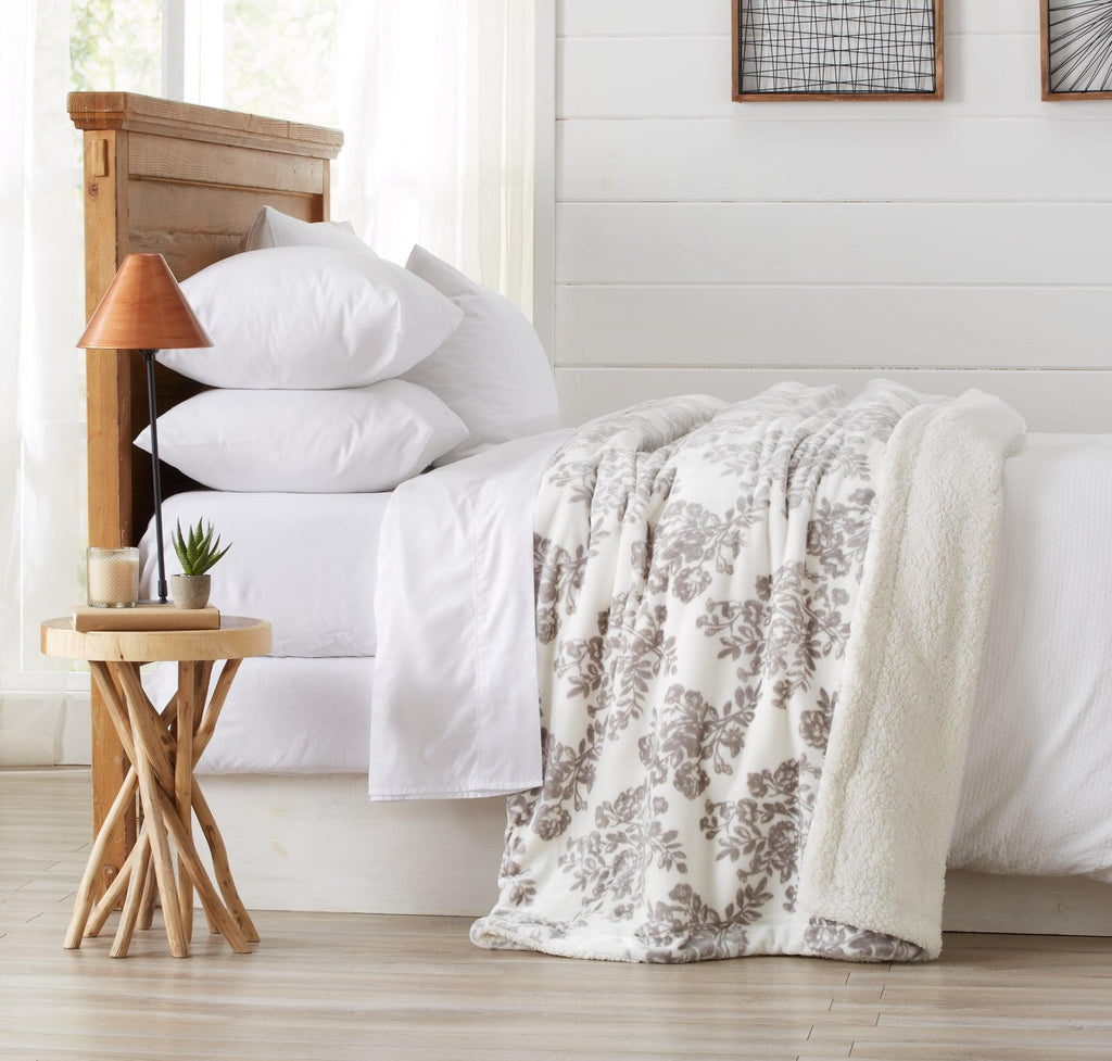 Velvet Plush Sherpa Luxury Bed Blanket - Cielo, photo 54 of 70
