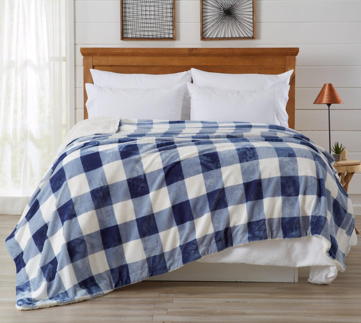 Velvet Plush Sherpa Luxury Bed Blanket - Cielo, photo 68 of 70
