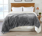 Velvet Plush Sherpa Luxury Bed Blanket - Cielo, photo 28 of 70