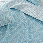 Blue Floral Quilt Set - Senna Collection, photo 2 of 5