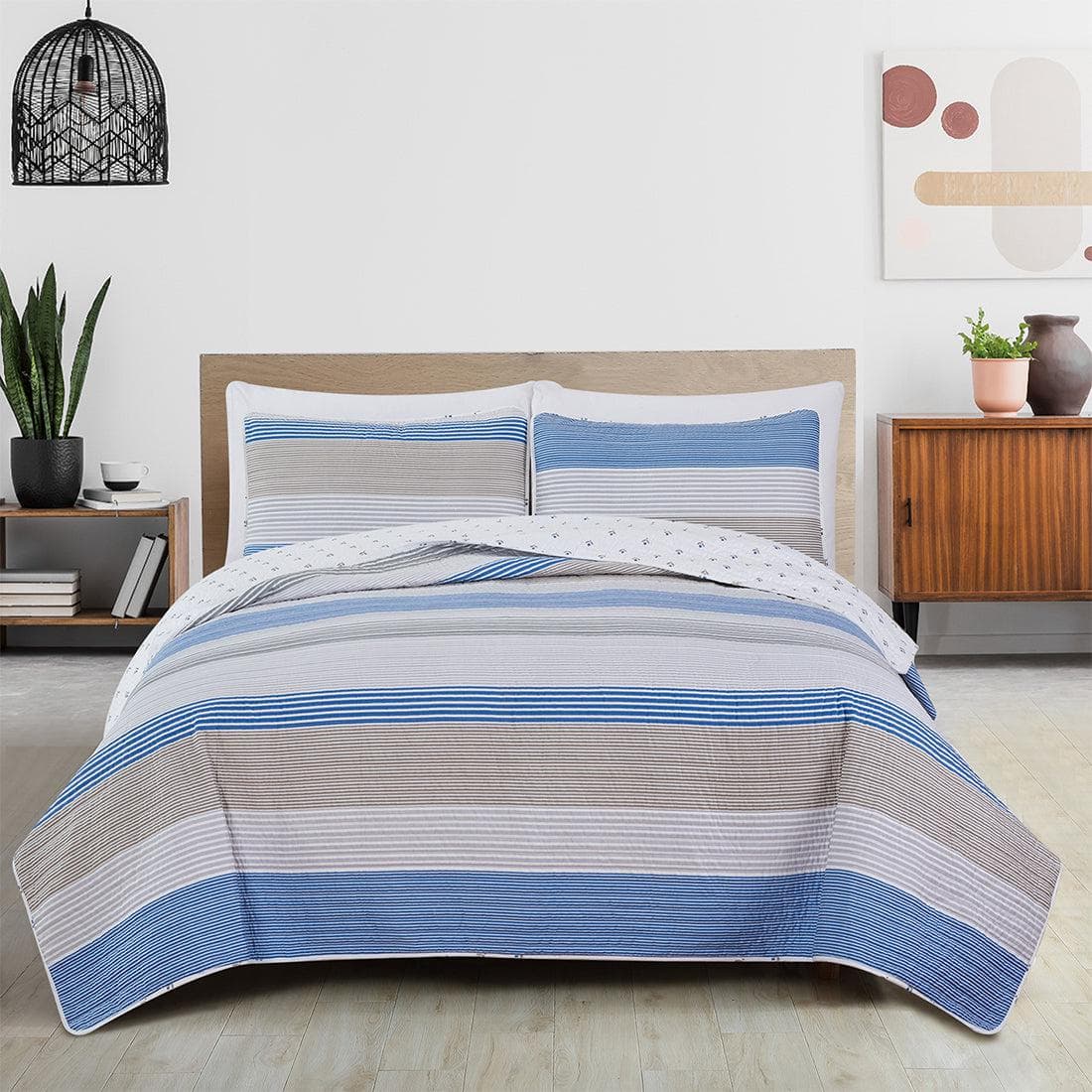 Striped Quilt Set - Bryce Collection, photo 4 of 5