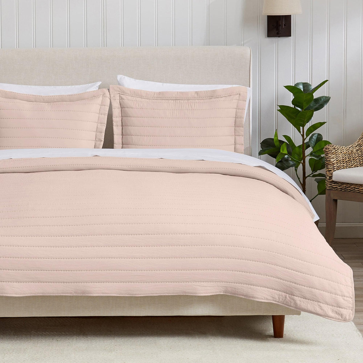 Solid Striped Quilt - Virginia Collection, photo 8 of 35