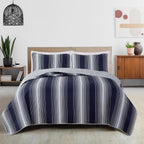 Everette Collection Ombre Striped Quilt Set, photo 4 of 16