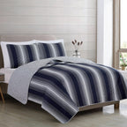 Everette Collection Ombre Striped Quilt Set, photo 2 of 16