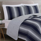 Everette Collection Ombre Striped Quilt Set, photo 3 of 16