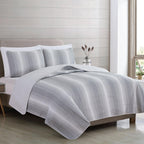 Everette Collection Ombre Striped Quilt Set, photo 13 of 16